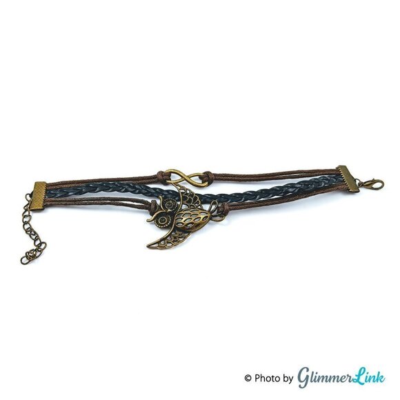 Multi Strand Owl Infinity Bracelet - Picture 8 of 11